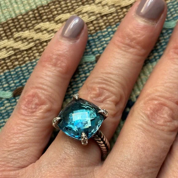 DAVID YURMAN 💙 Authentic Chatelaine® Ring - 14 mm - Picture 2 of 11